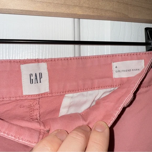 GAP Girlfriend Khaki Pink Salmon Chinos - Picture 5 of 9